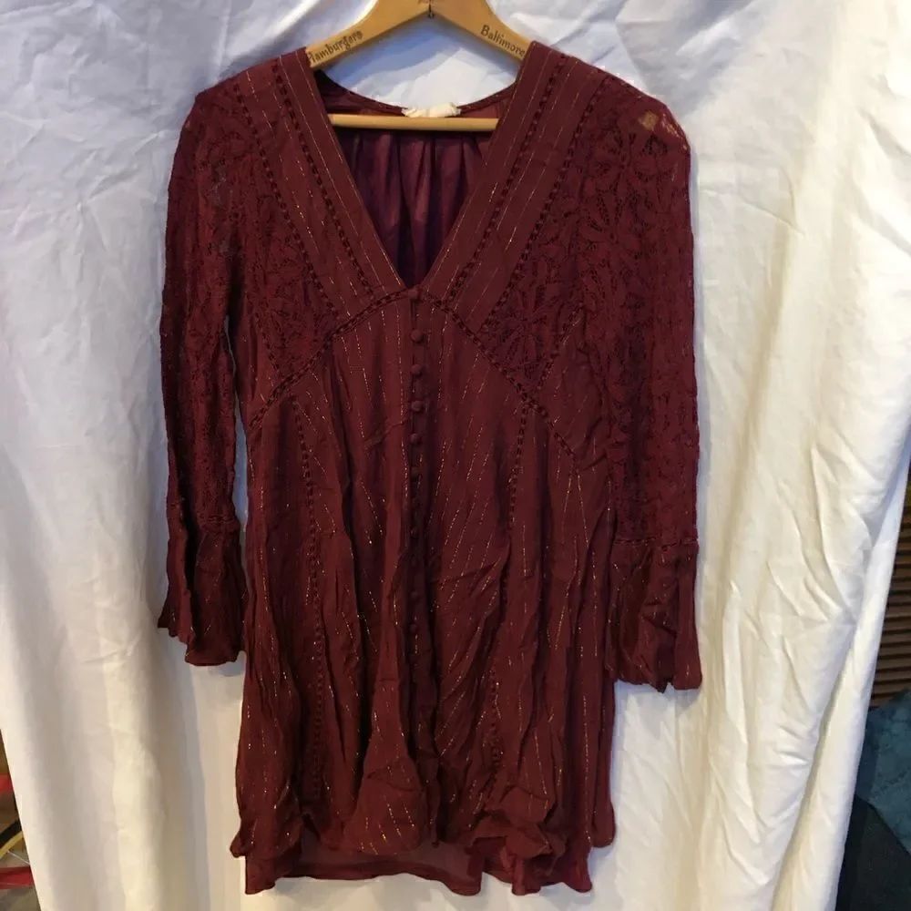 Altar"d State Maroon tunic blouse Medium